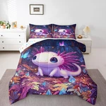 3D Axolotl Queen Comforter Set - Galaxy Butterfly Bedding Girls' Room. Fixed Price $30.99.