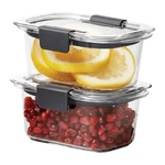 Rubbermaid Brilliance 1.3 Cup Stain-proof Food Storage Container, Set 2. Fixed Price $9.50.