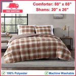 Eddie Bauer - Queen Comforter Set, Soft And Reversible Alt Down Bedding, 3 Piece. Fixed Price $53.80.