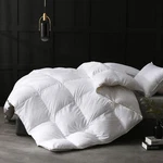 Apsmile King Size Heavyweight Feathers Down Poly Cotton Duvet Comforter, White. Fixed Price $49.99.