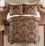 Croscill Julius Luxe Chenille Jacquard Damask Cal- King Comforter Set Burgundy. Fixed Price $314.99.