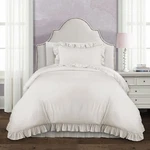 Lush Decor - Comforter Set, Soft Ruffled Bedding With Matching Twin Xl, White. Fixed Price $88.97.