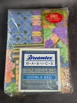 Vintage 1990S 'dreamtex' Quilt Cover Set Double Bed - Pattern: Lindsay New. Fixed Price $32.04.