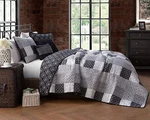 Avondale Manor 5 Piece Evangeline Quilt Set, Queen, Black/white. Fixed Price $104.67.
