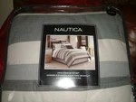 Nautica London Harbor King 6 Pc Comforter Set Shams Euro. Fixed Price $399.99.