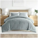 Ienjoy Home Comforter Set Full-queen Light Blue Waffle Textured 3-PIECE BED70. Fixed Price $142.40.