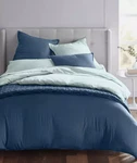 Oake Solid Reversible Cotton Tencel 3-PC. Comforter Set Full / Queen. Fixed Price $79.99.
