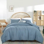 Weigelia Dusty Blue Comforter Size 3PCS Bed Queen, Grayish. Fixed Price $65.48.