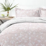 Kaycie Gray Fashion Reversible Comforter Set Pressed Flowers Pattern (3 Piece). Fixed Price $73.99.