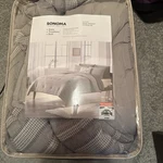 Sonoma Burbank Comforter Set Full Queen With Shams New Gray. Fixed Price $29.99.
