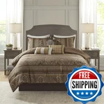 Madison Park Bellagio Cozy Comforter Set - Luxurious Jaquard Traditional Damask. Fixed Price $125.91.