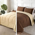 Exclusivo Mezcla Lightweight Reversible Size Queen, Brown/ Khaki. Fixed Price $53.99.
