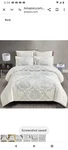 Sunshine Nicole Metallic Print Comforter/king/ivory & SILVER/#5 Pcs. Fixed Price $85.00.