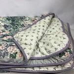Vtg Laura Ashley Ashbourne Hydrangea Floral Reversible Queen Comforter. Fixed Price $72.00.