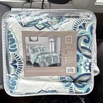 Chic Home Design Ibiza Twin Duvet Cover Set Blue Green Geometric With Sham. Fixed Price $25.00.