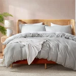 Duvet Cover King 104X90 Inch Light Grey Button Closure 3 Piece Nestl Size Soft. Fixed Price $51.99.