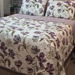 Paula Deen 3 Piece Full Queen Comforter Sham Set Purple Iris Floral Reversible. Fixed Price $66.50.