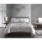 Riverbrook Home Turin Comforter Set, Queen, Silver, 7-PIECE. Fixed Price $320.89.