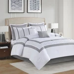 510 Design Powell 8 Piece Embroidered Comforter Set Queen King Cal Size. Fixed Price $89.99.