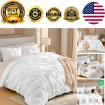 Chic Pinch Pleat Queen Comforter Set - Soft Microfiber Gift Idea All Seasons. Fixed Price $57.32.