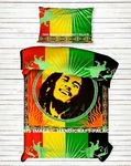 Smiling Bob Marley Indian Handmade Duvet Cover Comforter Bedding With Pillow Set. Fixed Price $67.84.