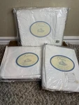Vtg Keeco Handmade Collection Lace Twin Duvet Cover Flat Sheet Bed Ruffle Lot. Fixed Price $149.99.