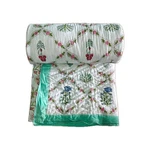 Block Print Reversible Insert Filling Cotton Made Bedding Quiltmulti- Color Hand. Fixed Price $99.99.