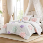 Comforter Set Girls, Tufted Chenille Floral Queen, Li.... Fixed Price $114.85.