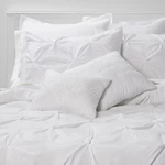 Threshold 8-PIECE Comforter Bedding Set Pinch Pleats Oeko-tex, White, Queen. Fixed Price $39.99.