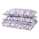 Ikea Berghemlock Full/queen Duvet Cover And 2 Pillowcases White/lilac New. Fixed Price $34.03.