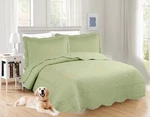 Nena 3PC Heavy Quilt Set Butterfly Gold Stitching Reversible Bedspread. Fixed Price $47.00.