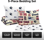 Foco New York Giants Nfl Retro Bag Comforter Bedding 5 Piece Full Set. Fixed Price $59.99.