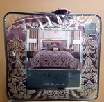 Marquis By Waterford Salento Wine/gold 6PC King Set Comforter, Shams & 3 Pillows. Fixed Price $149.99.