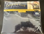 Charter Club Home King Damask Stripe Navy Duvet Comforter Cover 300 New. Fixed Price $69.99.