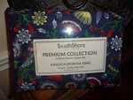 New Southshore Fine Linens Boho Blue Floral King/cal Duvet Cover Set 3PC. Fixed Price $56.39.