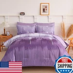 Wongs Bedding Comforter Set King Ombre Purple 7 Pieces Bag Colorful. Fixed Price $85.98.
