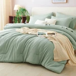 Cozylux Full Comforter Set Sage Green, 7 Pieces Bag, Bedding Comfort.... Fixed Price $85.34.