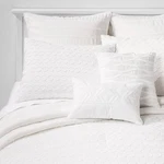 Threshold 8-PIECE Jacquard Comforter Set Clipped Dot Design, White, King. Fixed Price $39.99.
