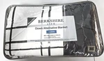 Berkshire Life Reversible Down Alternative Comforter-dk Gray Blk/wht-q 98X96IN. Fixed Price $30.00.