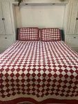 Ralph Lauren American Living Red White Diamond Quilt & Shams Queen Checked. Fixed Price $449.99.