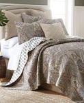 Levtex Kasey Damask Reversible 3-PC. Quilt Set, King, Taupe, Nwt. Fixed Price $128.88.