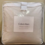 Calvin Klein Etched Slub Cotton Beige Queen Comforter & Pillow Shams 3PC Set. Fixed Price $87.50.