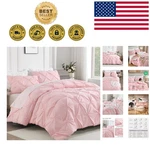 Soft And Cozy King Comforter Set Pink - 3 Piece Down Alternative Bedding. Fixed Price $89.99.