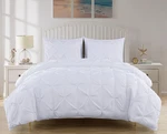 Chezmoi Collection Berlin 3-PIECE Pintuck Pinch Pleat Comforter Set (queen, Whit. Fixed Price $67.17.