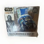 Jay Franco Star Wars Mandalorian Quilted Bedspread & Sham Set 60IN X 80IN. Fixed Price $35.00.