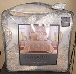 Marquis Waterford "copper" Cream/gold Full/queen Set Comforter, Shams &3 Pillows. Fixed Price $139.99.