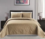 Mk Collection Diamond Bedspread Bed-cover Embossed Solid Taupe New (full/quee.... Fixed Price $52.68.