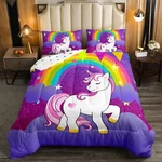 Girls Unicorn Bedding Set Full Kawaii Cute Print Cartoon .... Fixed Price $53.05.