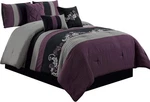 Queen 7-PIECE Comforter Set Luxury Floral Embroidered Bedding, All-season. Fixed Price $108.99.