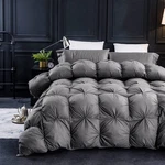 Comforter King 106X90 Inches Pinch Pleat Down 750 Fill 1200TC Grey Three Geese. Fixed Price $259.99.